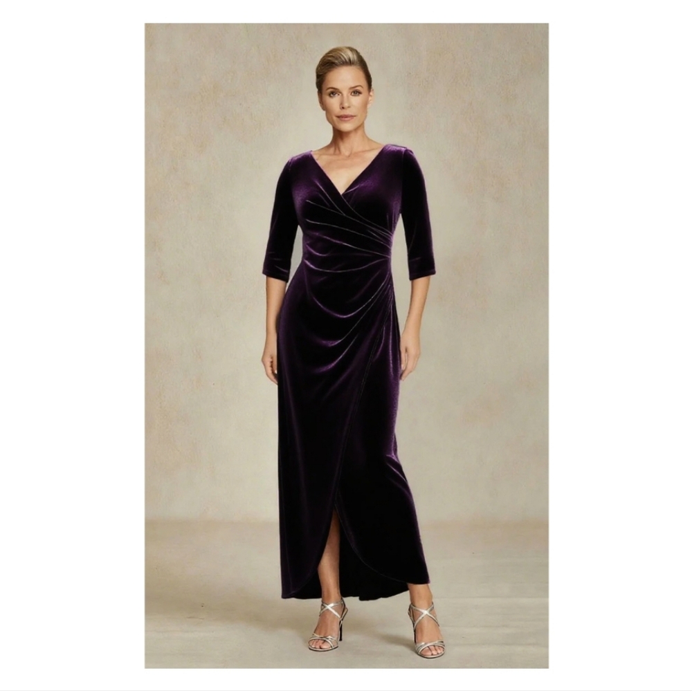 ALEX EVENINGS Velvet Evening Gown Sz 10
